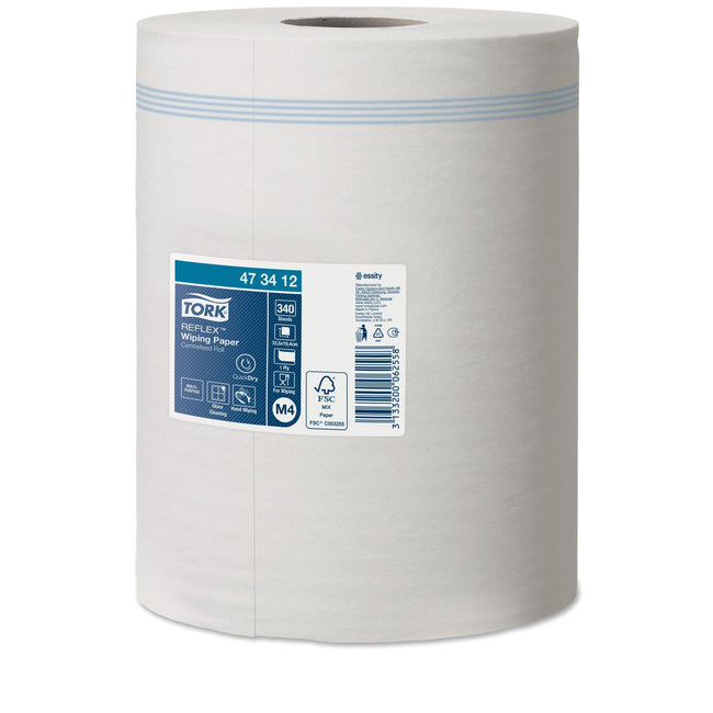 Tork -  Poetspapier m4 premium 1laags 340 vel wit
