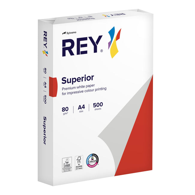 Rey -  Kopieerpapier superior a4 80gr wit | 5 stuks