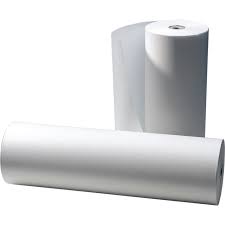 Timmers - Papier kraft en rouleau 30 cm 45 grammes kraft blanc blanchi environ 440 mtr