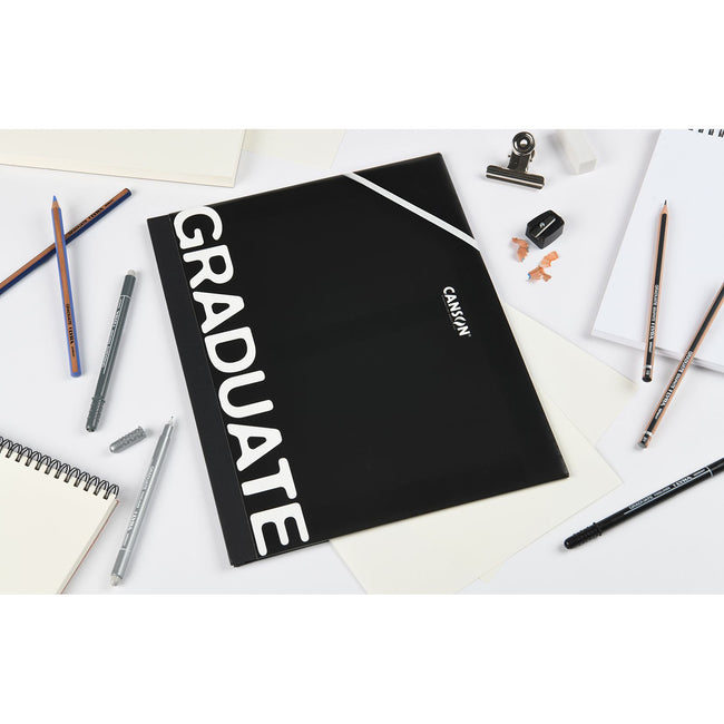 Canson -  Tekenmap  graduate 320x450mm zwart | 10 stuks