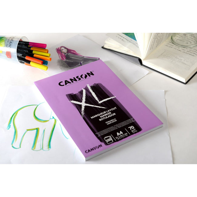 Canson -  Markerpapier  xl marker 70gr a3 extra wit
