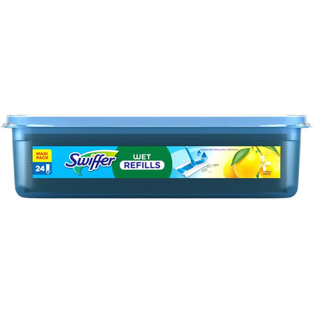 Swiffer -  navulling vochtige vloerdoekjes Lemon, pak van 24 stuks