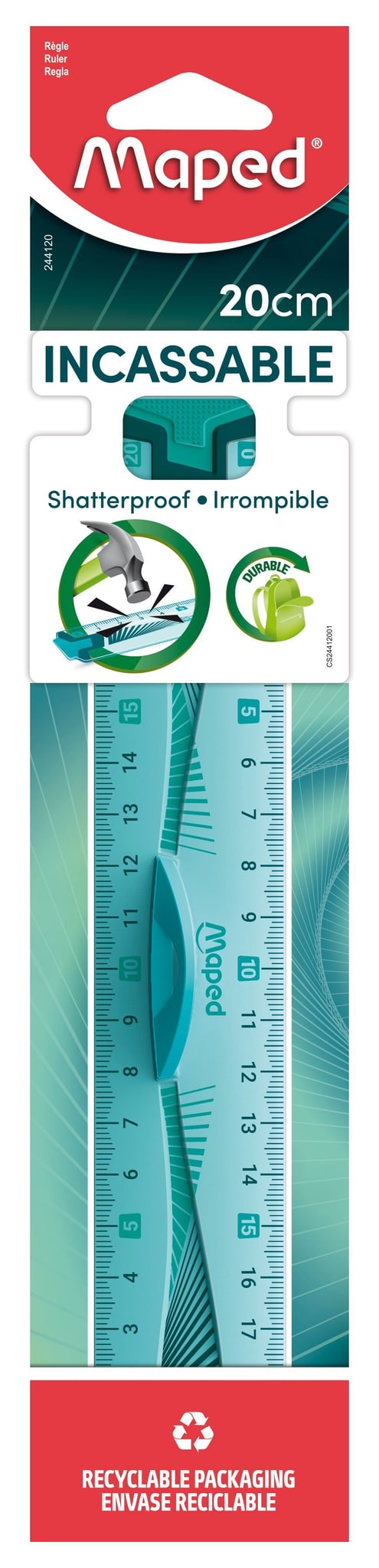 Maped -  Liniaal  flex met grip 20cm assorti