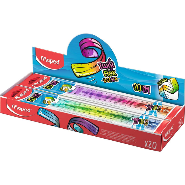 Maped -  Liniaal  twist n flex decor animals 20cm 20st