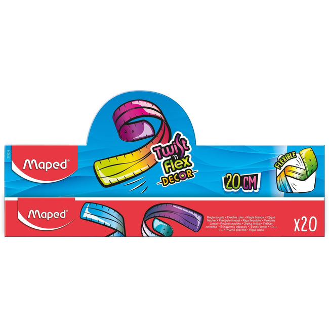 Maped -  Liniaal  twist n flex decor animals 20cm 20st