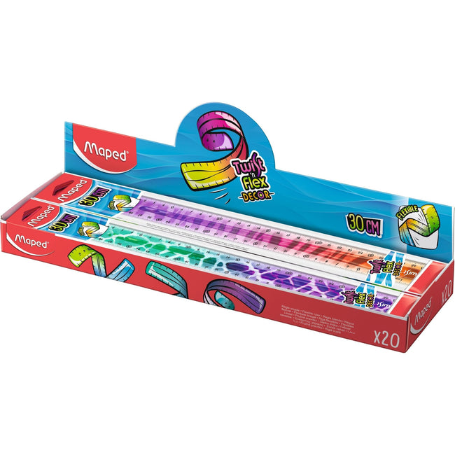 Maped -  Liniaal  twist n flex decor animals 30cm 20st