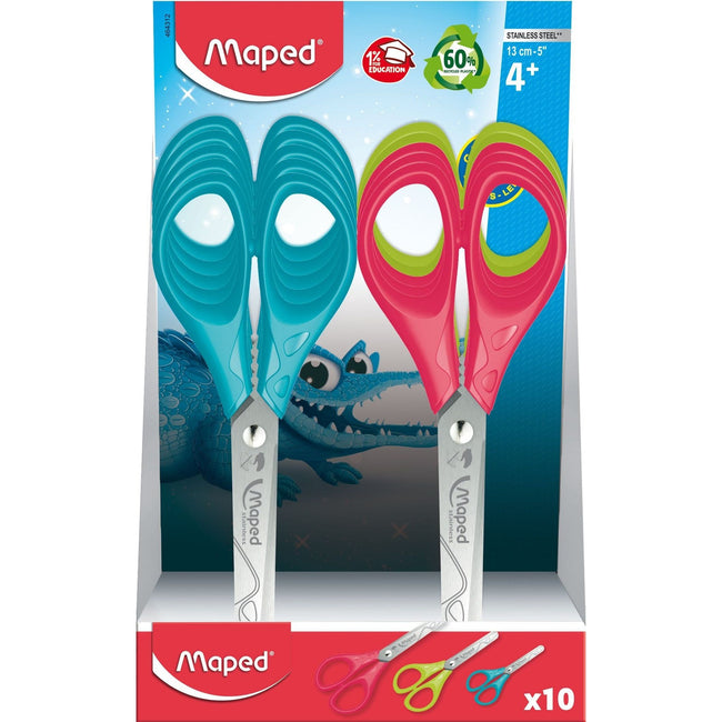 Maped -  Kinderschaar  essentials 13cm links 10st