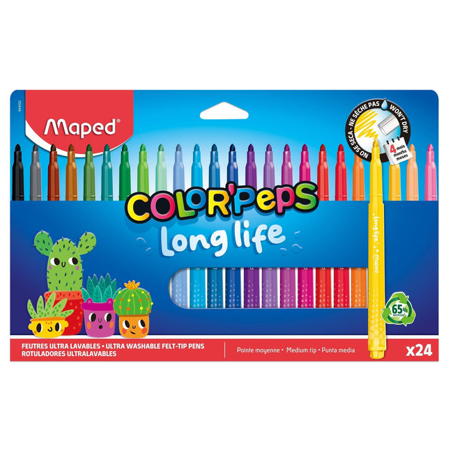 Maped -  Viltstift  colorpeps long life 2.0 24 stuks