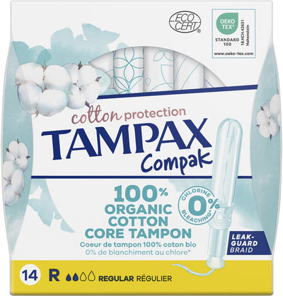 Tampax -  Cotton Regular tampons, pak van 14 stuks