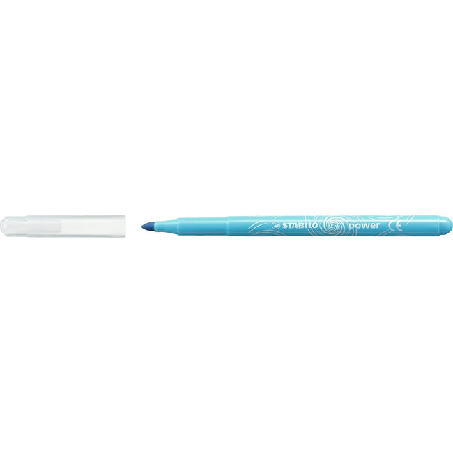 Stabilo -  power, viltstift, tot 8 weken zonder dop, etui met 12 kleuren