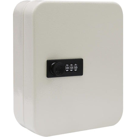 Sans marque - Armoire à clés avec serrure à combinaison, pour 30 clés, blanc