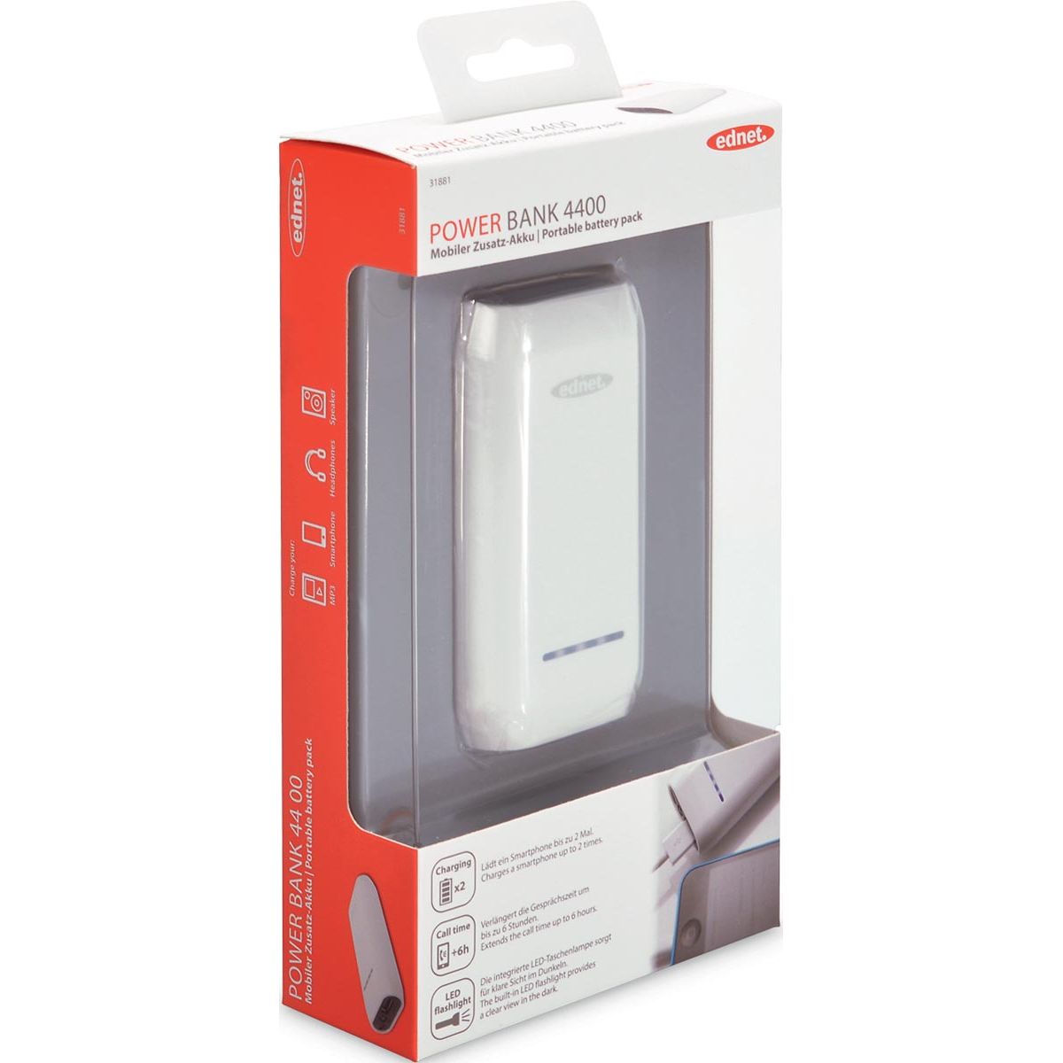 Ednet - Powerbank 4400 mAh