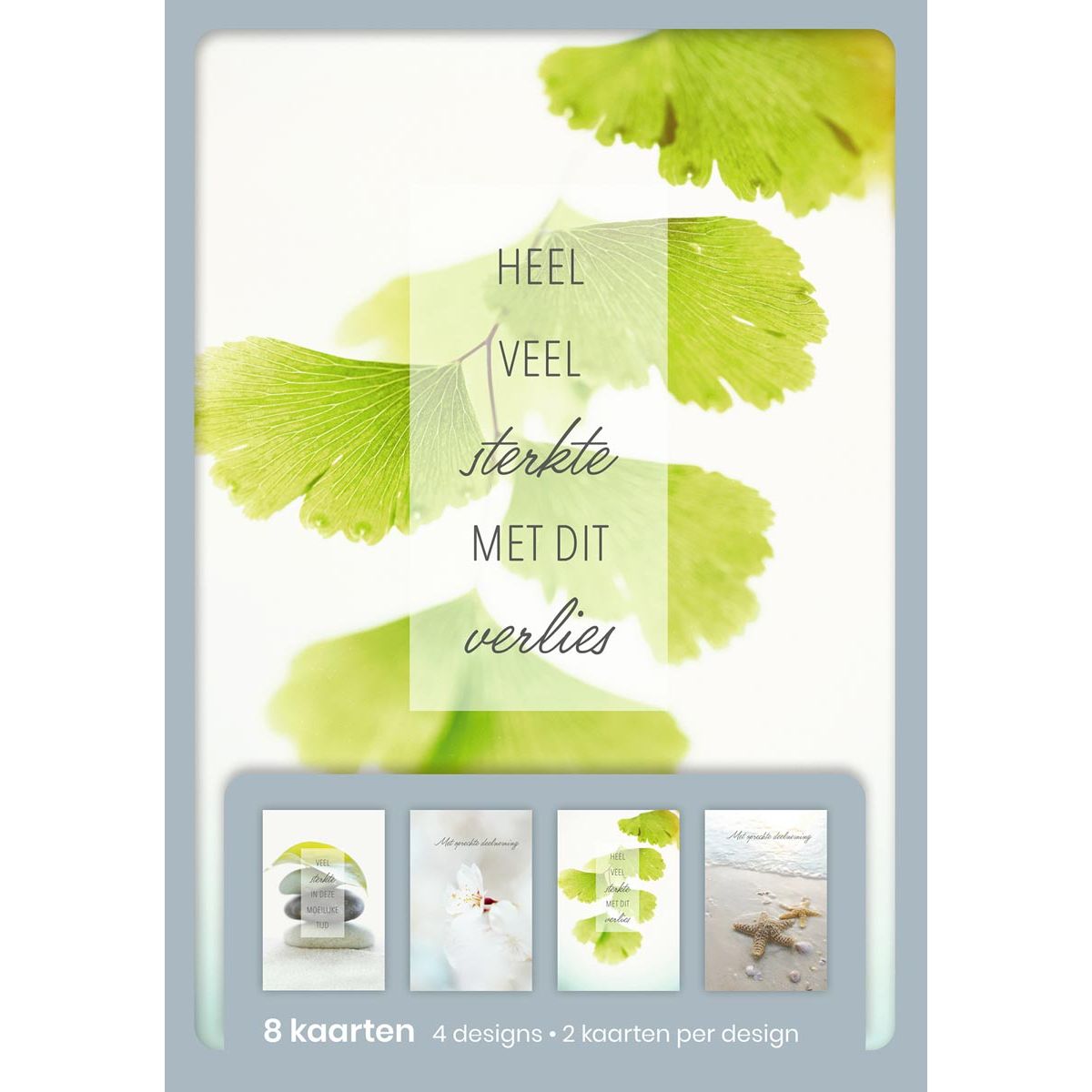 Hallmark -  wenskaarten, heel veel sterkte met dit verlies, blister van 8 stuks