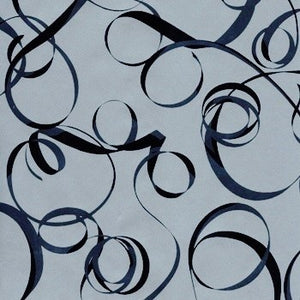 Klika -  Cadeaupapier Geschenkpapier Black ribbon on silver 70 cm