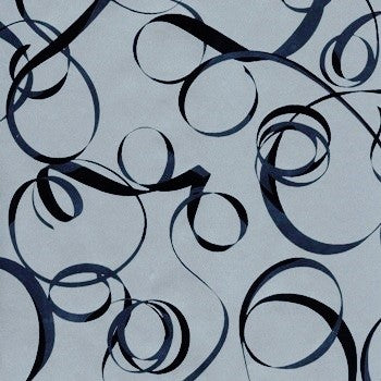 Klika - Papier cadeau Papier cadeau Ruban noir sur argent 70 cm