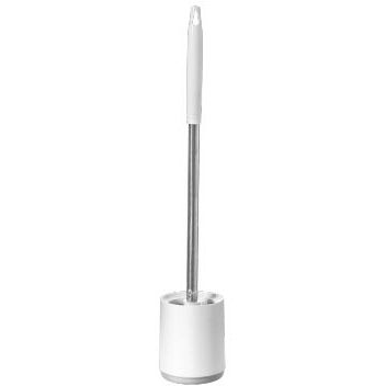 Ohne Marke - Toilettenbürste aus Kunststoff mit runder Basis, zum Aufhängen, weiß