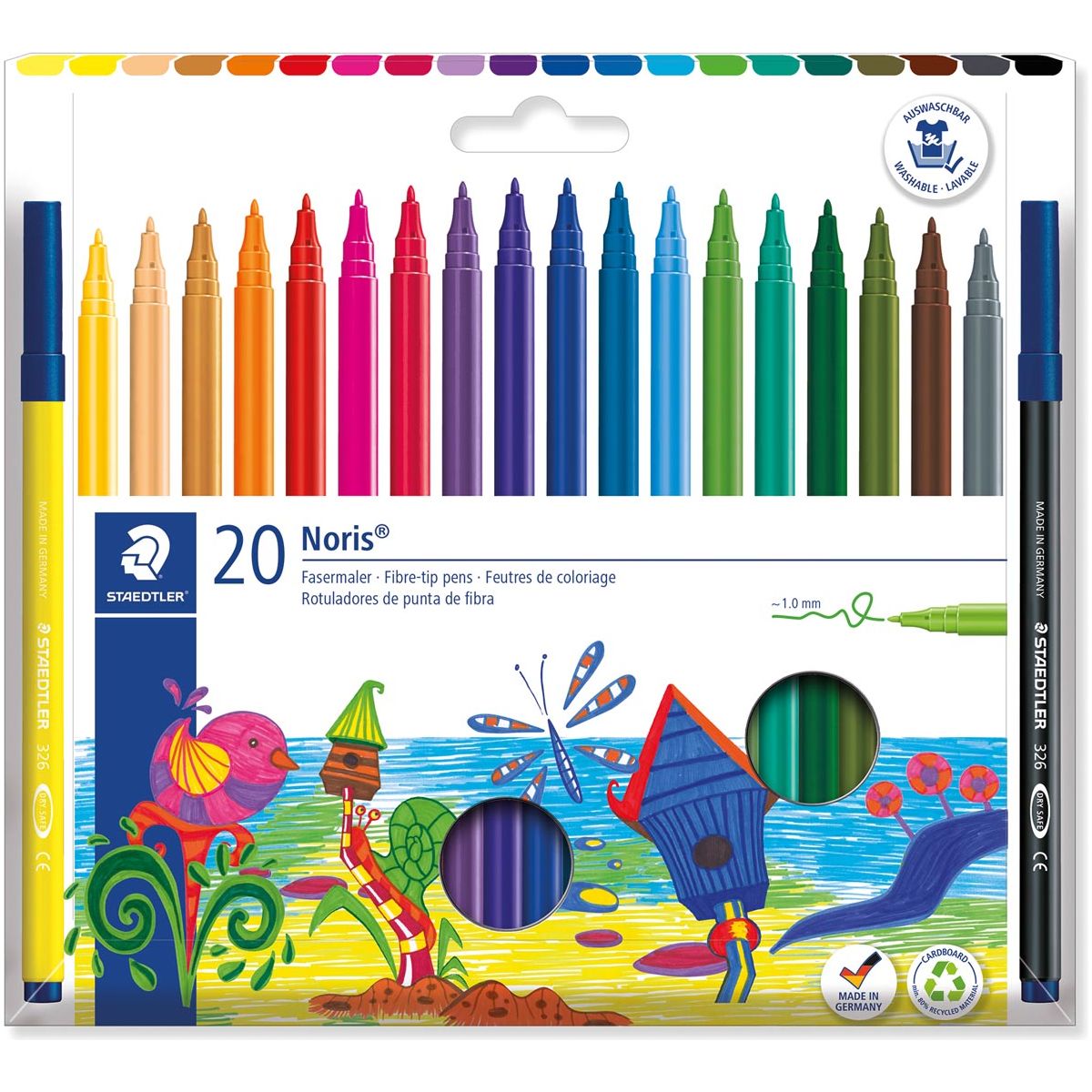 Staedtler - Filz -Tip Noris 326, 20 Marker in einem Papppenny