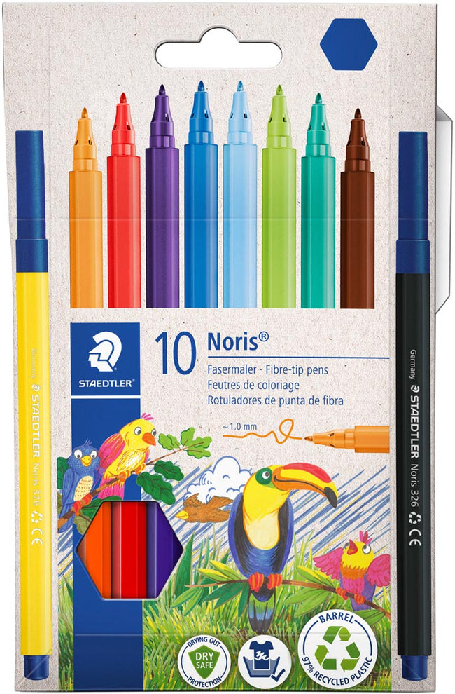 Staedtler - Marqueur de couleur Noris 326 étui carton 10 couleurs