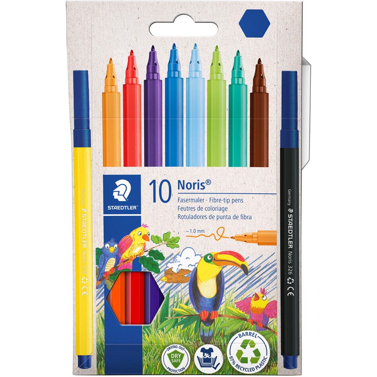 Staedtler - Noris viltstift, 10 stiften, karton etui