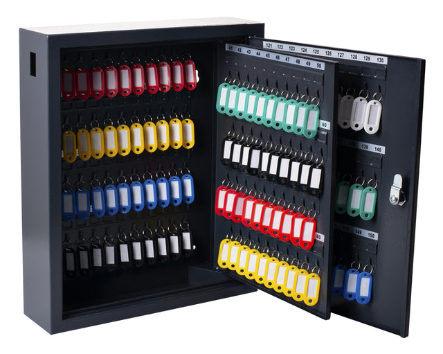 Pavo -  Sleutelkast  deluxe 150 haken donkergrijs | 2 stuks