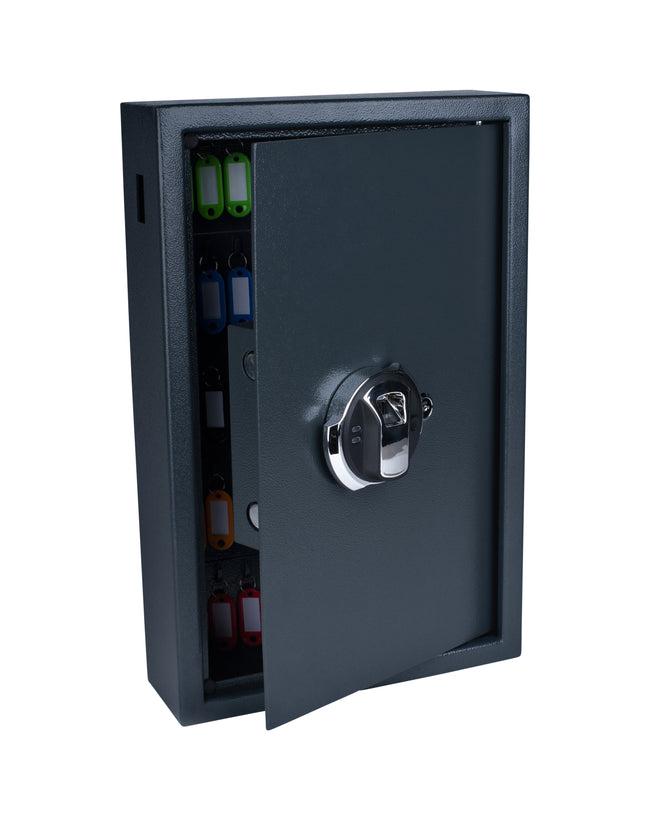 Pavo - Armoire à clés haute y avec serrure à empreinte digitale 50 crochets 550x400x100mm