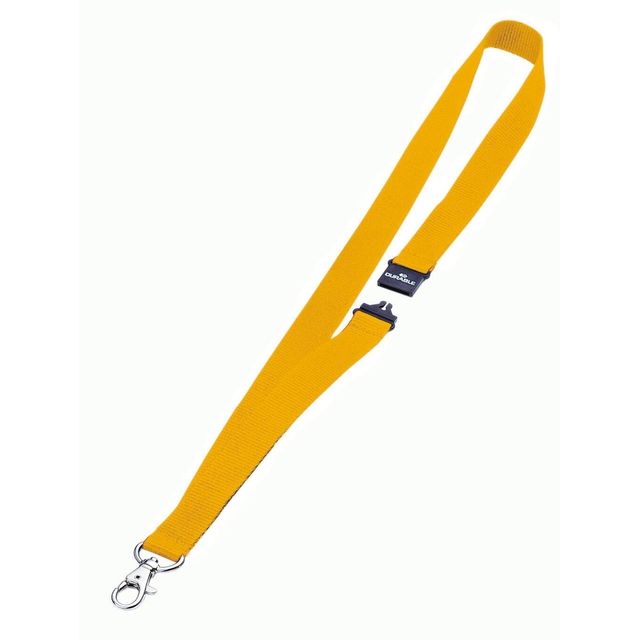 Durable - Cordon textile 8137 avec mousqueton jaune