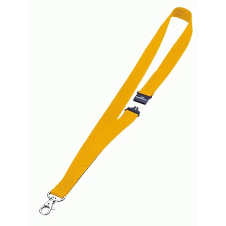 Durable - Cordon textile 8137 avec mousqueton jaune | 10 pièces