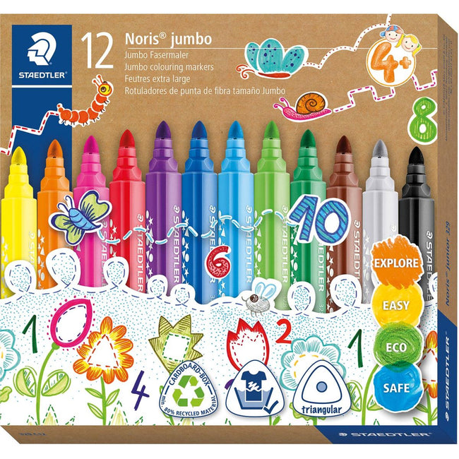 Staedtler -  Viltstift Noris 328 JUMBO, 12 stiften