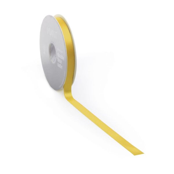 Ruban satin PREMIUM Double face 6mm x 50 mètres ocre