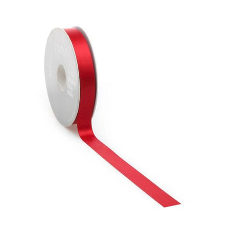 Ruban satin PREMIUM Double face 16mm x 25 mètres rouge chaud
