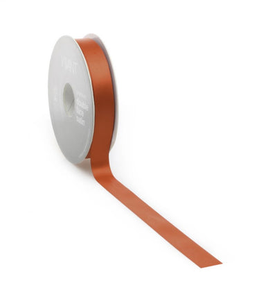 Ruban satin PREMIUM Double face 16mm x 25 mètres brique/rouille