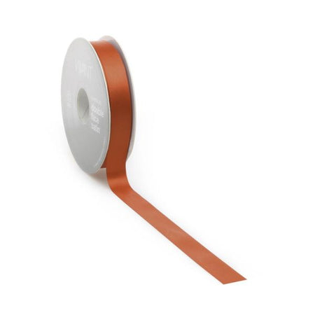 Ruban satin PREMIUM Double face 16mm x 25 mètres brique/rouille