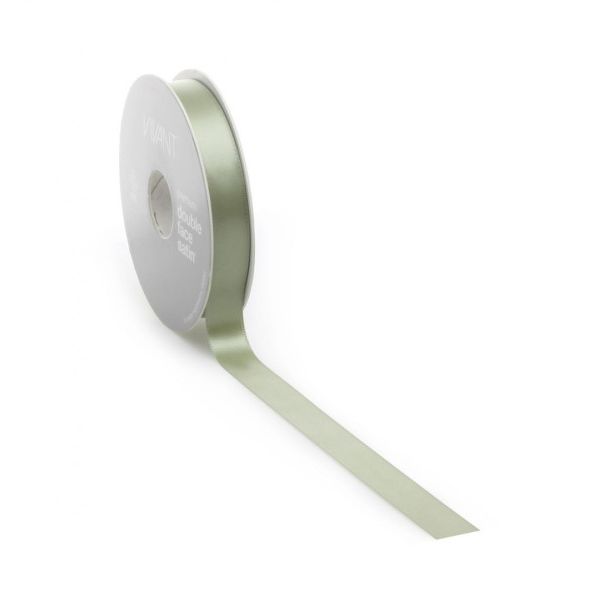 Ruban satin PREMIUM Double face 25mm x 25 mètres vert doré