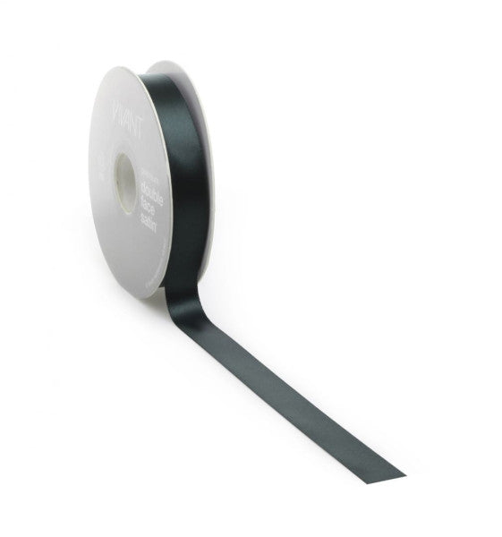 Ruban satin PREMIUM Double face 25mm x 25 mètres vert foncé