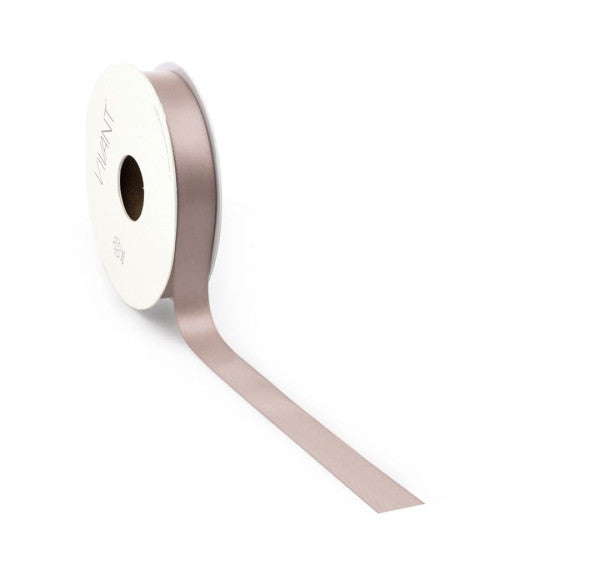 Ruban satin PREMIUM Double face 16mm x 25 mètres nude / coquille d'oeuf