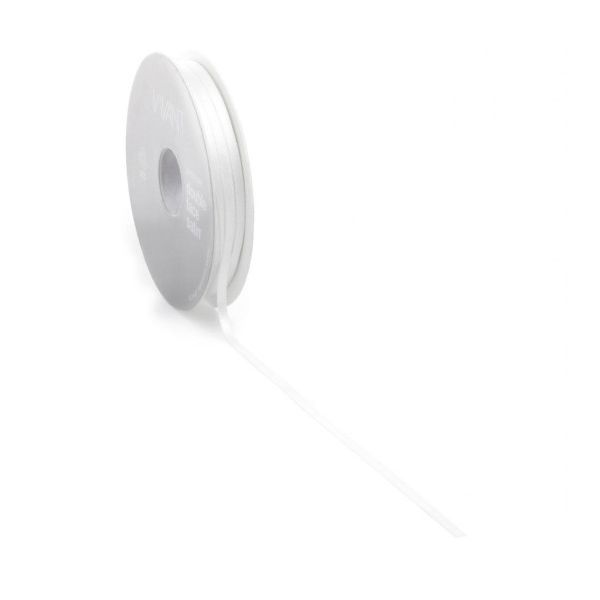 Ruban satin PREMIUM Double face 10mm x 25 mètres blanc