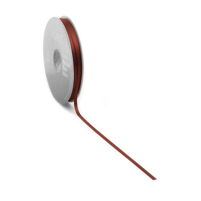 Ruban satin PREMIUM Double face 6mm x 50 mètres rouge chaud