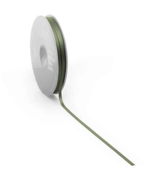 Satinband PREMIUM Double Face 10 mm x 25 Meter Moos