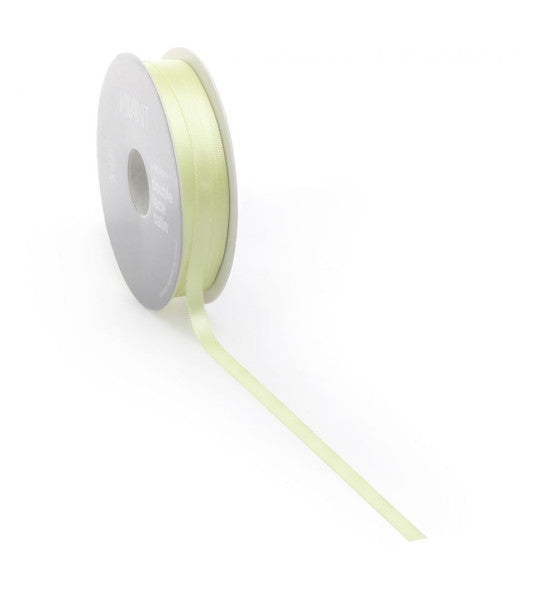 Ruban satin PREMIUM Double face 10mm x 25 mètres anis