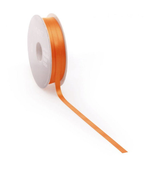 Ruban satin PREMIUM Double face 6mm x 50 mètres orange
