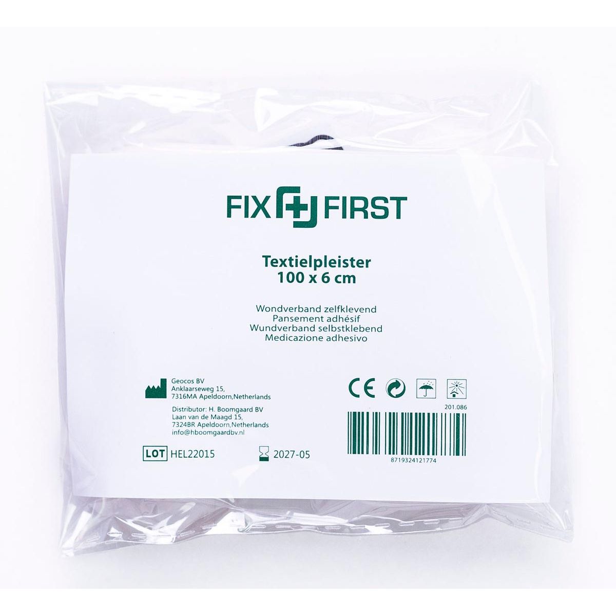 Fixfirst -   elastische pleister, 6 cm x 1 m