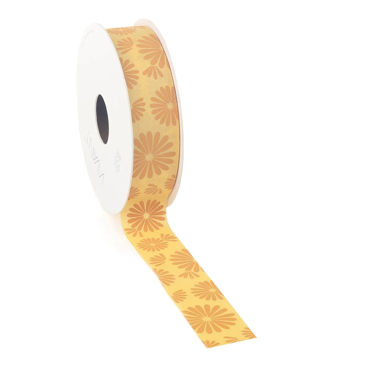 Lint FLORI ribbon geel 25mm x 20meter