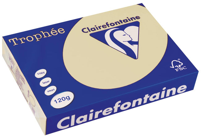 Clairefontaine -  Trophée tel, gekleurd papier, A4, 120 g, 250 vel, gems