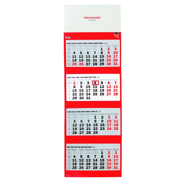 Quantore - 4-Monatskalender 2026 | 10 Stück