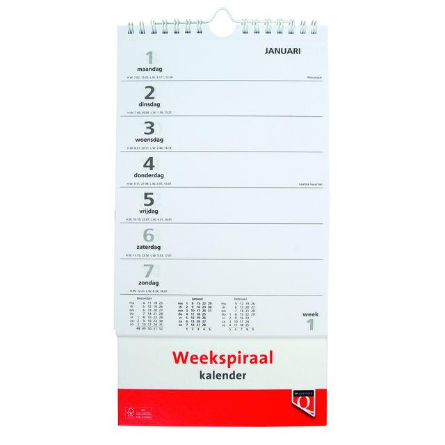 Quantore -  Weekspiraalkalender 2026 | 10 stuks