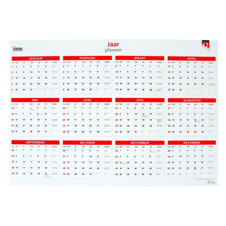 Quantore -  Jaarplankalender 2027 48x68cm