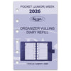 Kalpa - Agenda remplissage 2026 Pocket 7 jours/2 pages