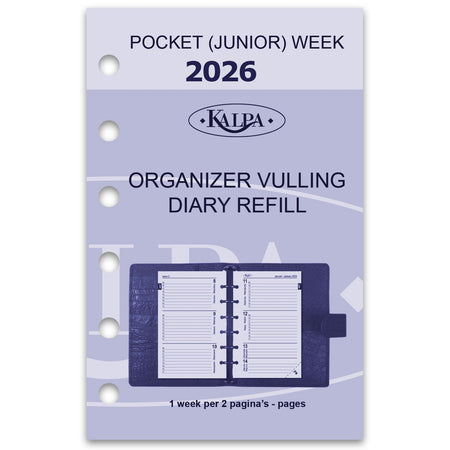 Kalpa - Agenda remplissage 2026 Pocket 7 jours/2 pages