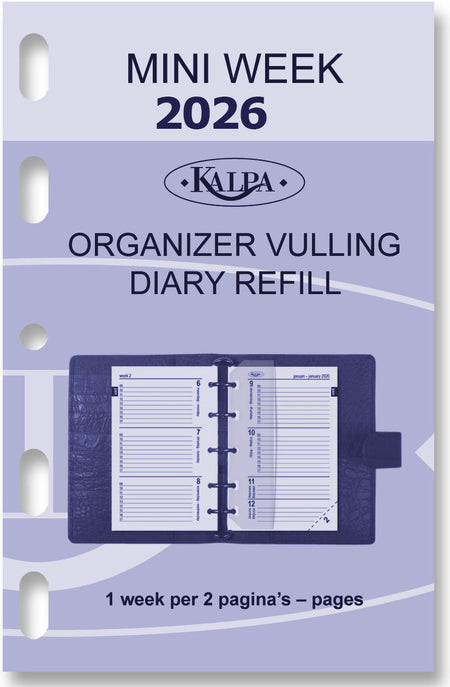 Kalpa - Agenda remplissage 2026 Mini 7 jours/2 pages