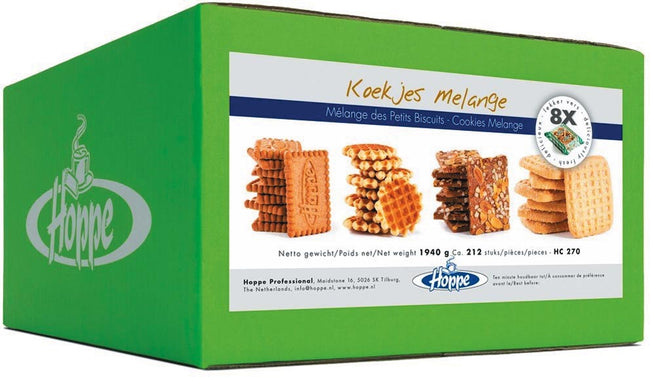 Hoppe -  Koekjes Melange, doos van 1690 g, ca 178 stuks